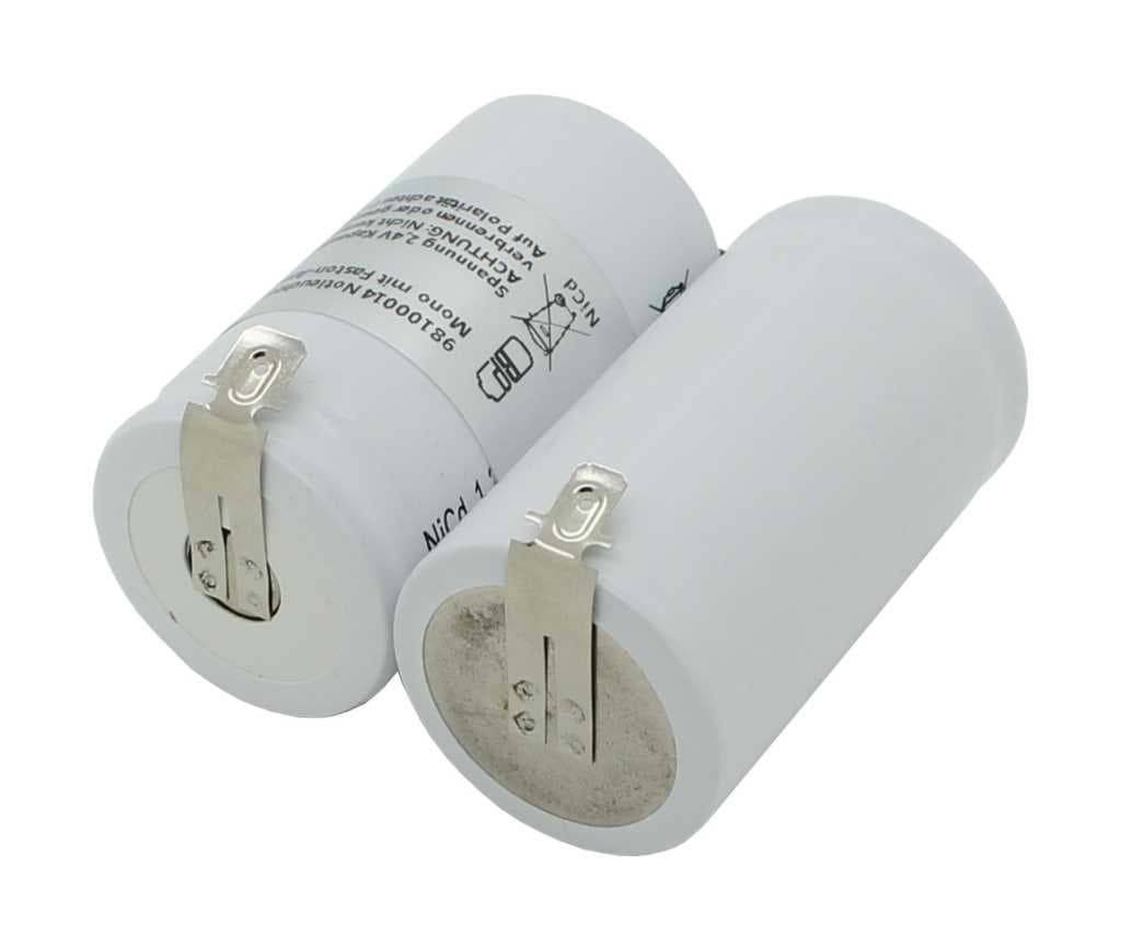 Notleuchtenakku NiCd 2,4V 4500mAh F1x2 Mono D mit Faston-Anschluss passend für 2,4 V Akku