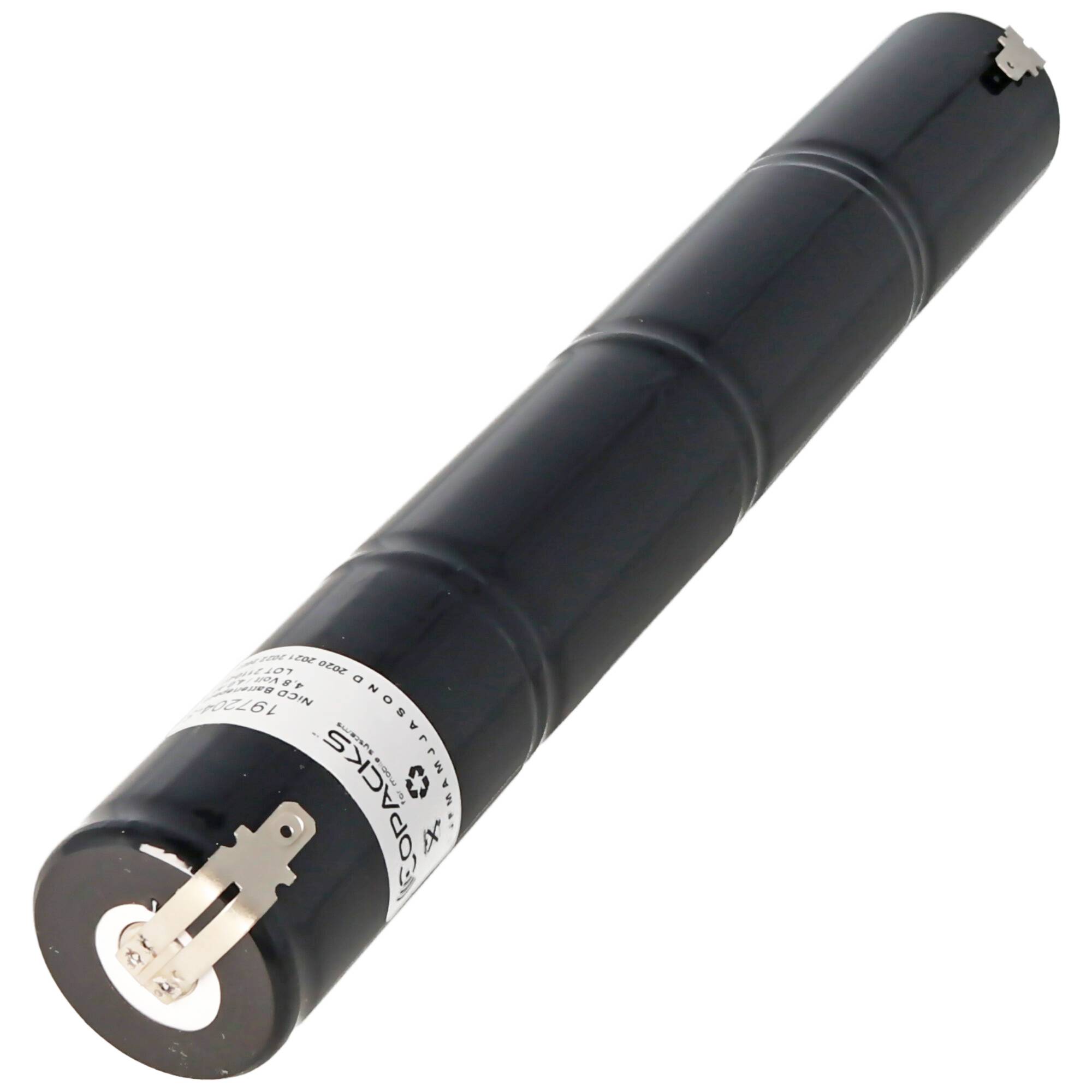 Notleuchtenakku NiCd 4,8V 4500mAh L1x4 Mono D mit Faston-Anschluss 4,8mm ersetzt 4,8 V Akku