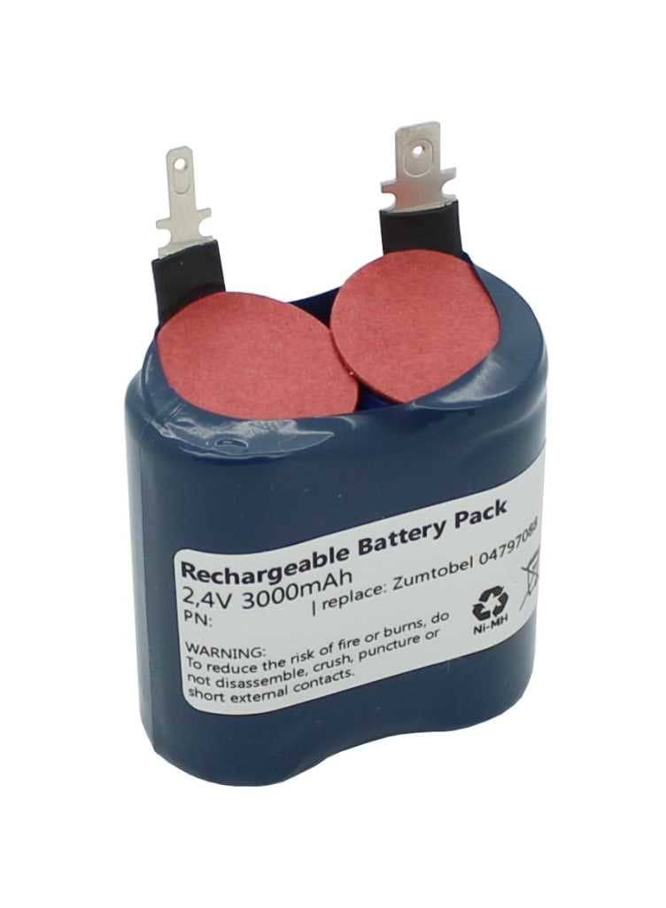 Notleuchtenakku NiMH 24V 3000mAh F1x2 Sub-C mit Faston-Anschluss 2,8mm und 4,8mm passend für Zumtobel 04797088