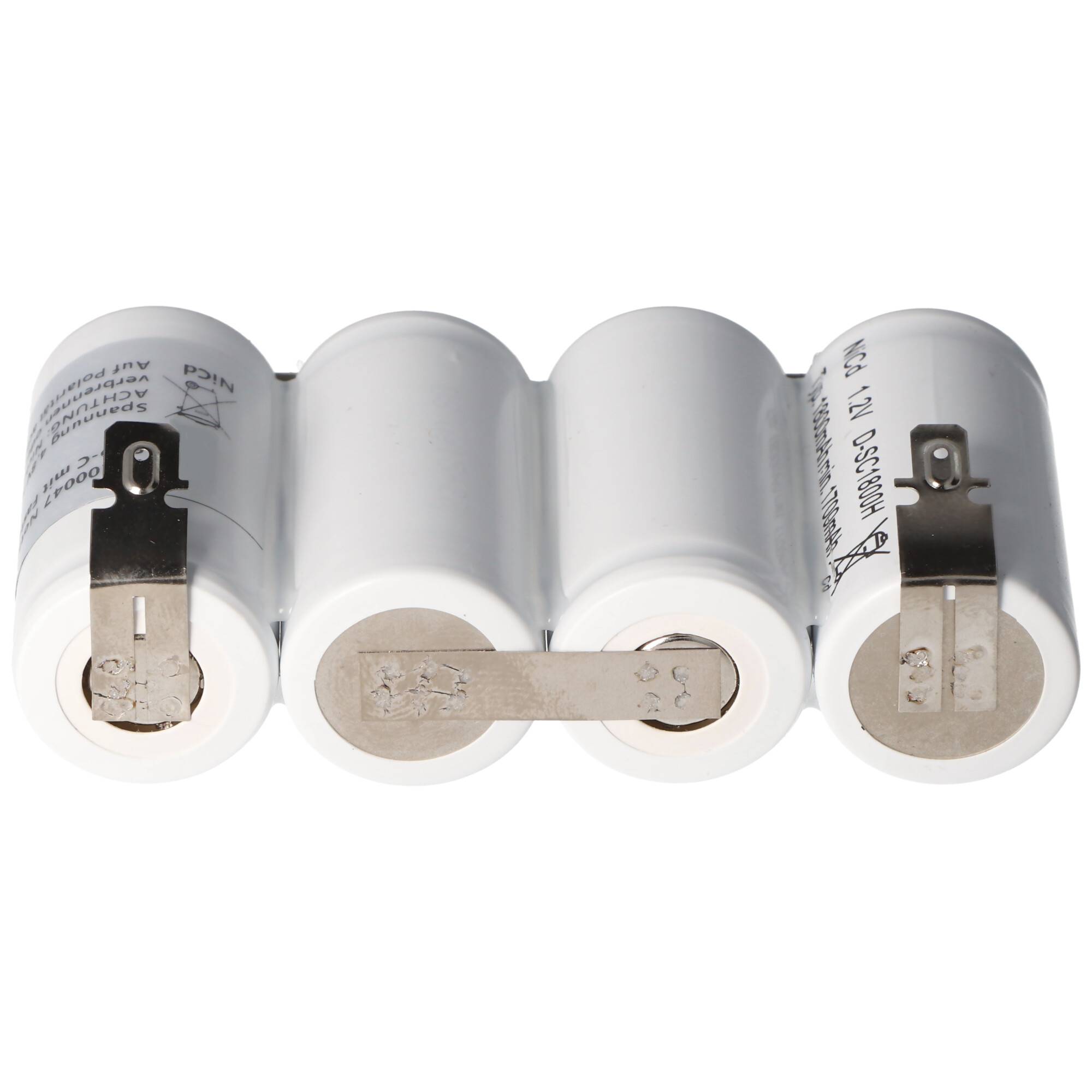 Notleuchtenakku NiCd 4,8V 1800mAh F1x4 Sub-C mit Faston-Anschluss ersetzt 4,8 V Akku