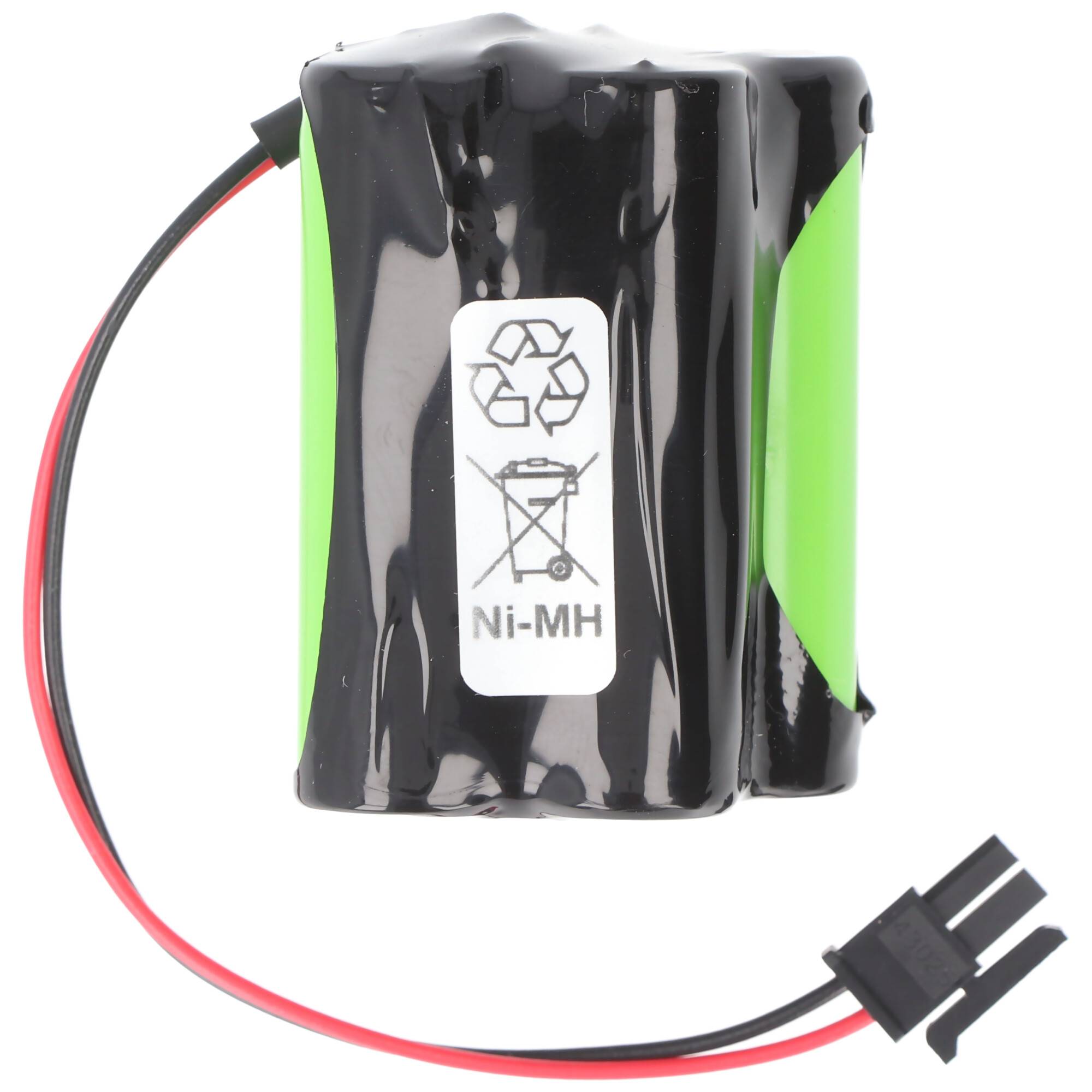 Notleuchtenakku NiMH 4,8V 1500mAh F2+2 Mignon AA mit 150mm Kabel & Stecker ersetzt Inotec 890014