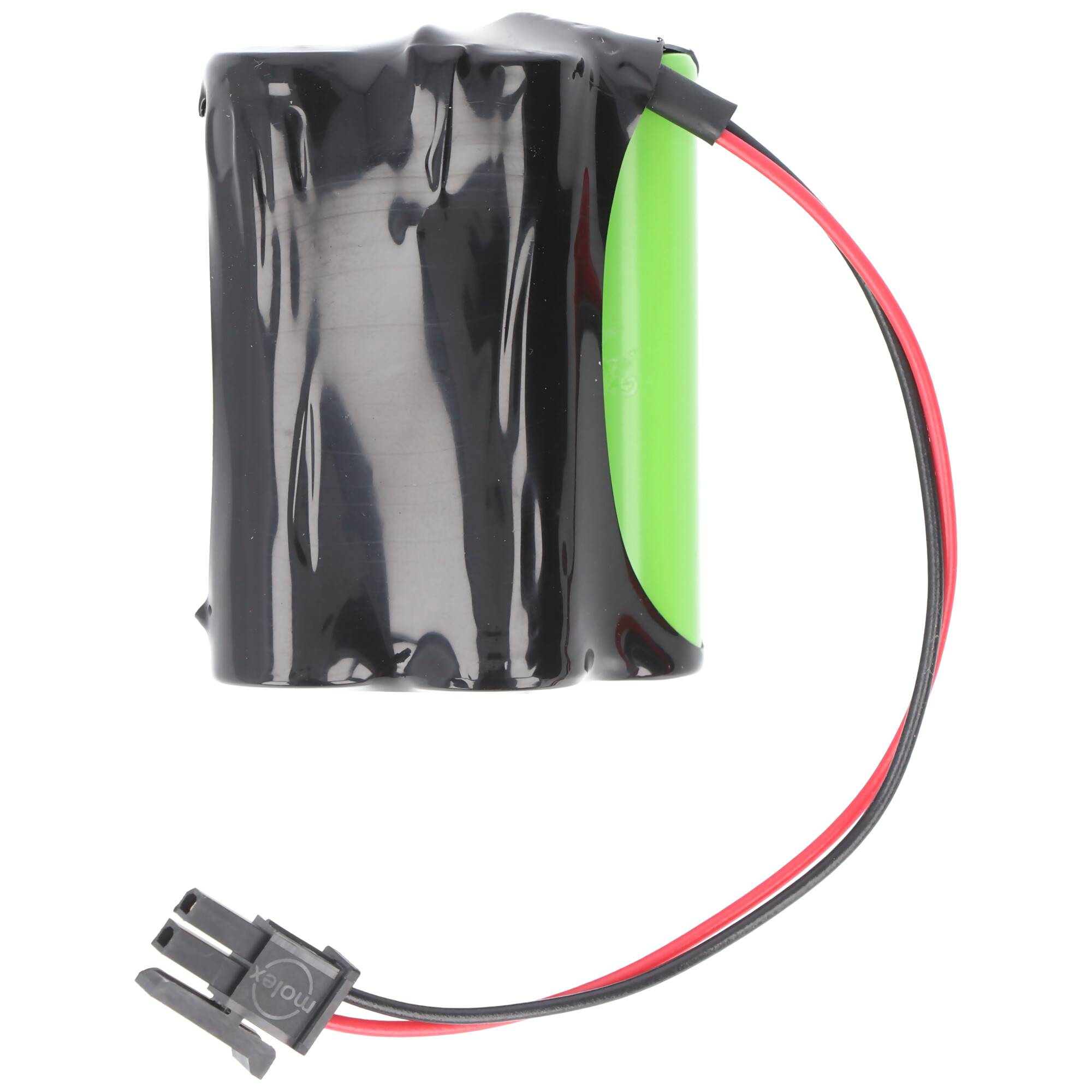 Notleuchtenakku NiMH 4,8V 1100mAh F2+2 Mignon AA mit 150mm Kabel & Stecker ersetzt Inotec 890014