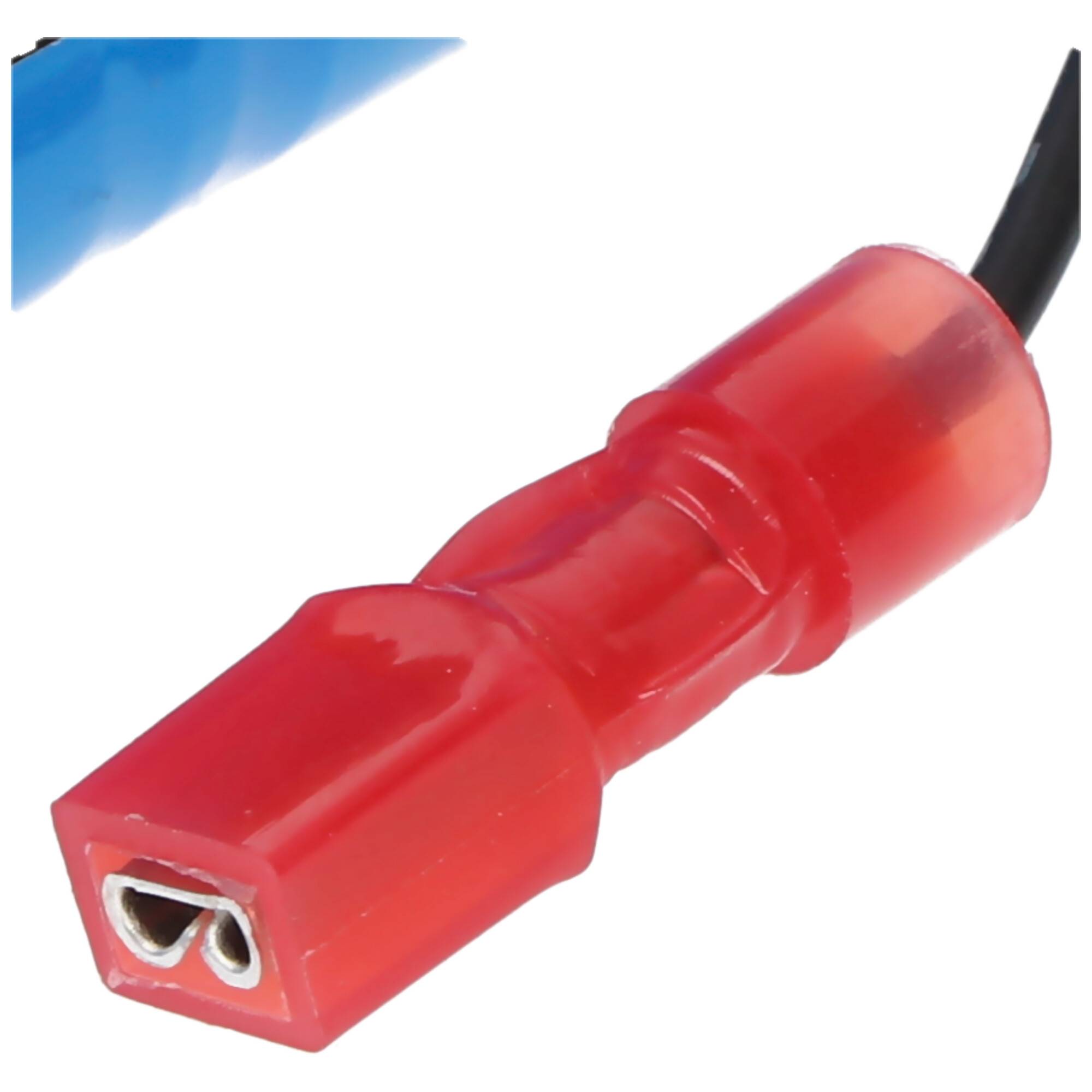 Notleuchtenakku NiCd 3,6V 860mAh L1x3 Mignon AA mit Fastonstecker 2,8mm +Pol und 110mm Kabel und Faston-Buchse 2,8mm -Po