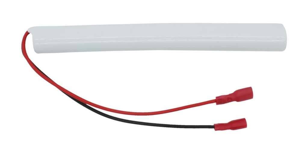 Notleuchtenakku NiMH 3,6V 1800mAh L1x3 Mignon AA mit Kabel und Faston-Buchsen -4,8mm / +6,3mm ersetzt 3,6 V Akku