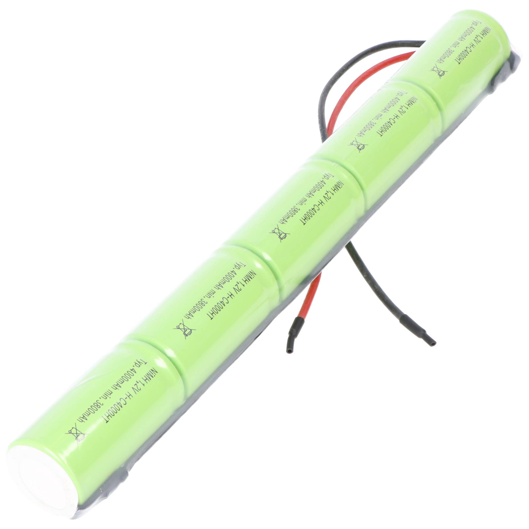 Notleuchtenakku NiMH 6,0V 4000mAh L1x5 Baby C mit 200mm Kabel einseitig passend für 6 V Akkus