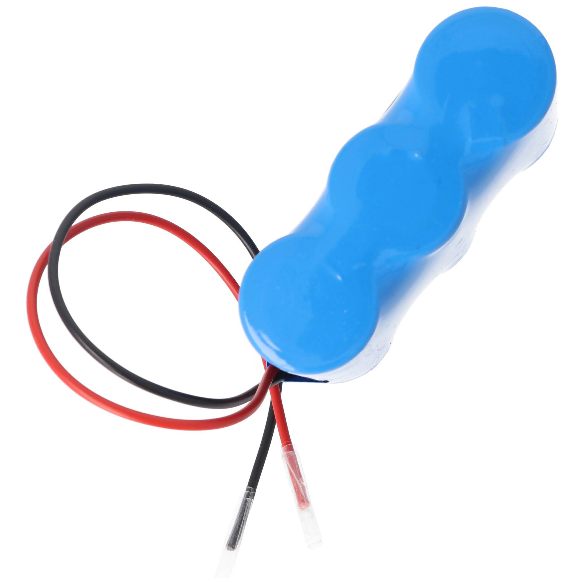 Notleuchtenakku NiMH 3,6V 4000mAh F1x3 Baby C mit 200mm Kabel einseitig ersetzt 3,6 V Akku 76,3x25,6x50mm