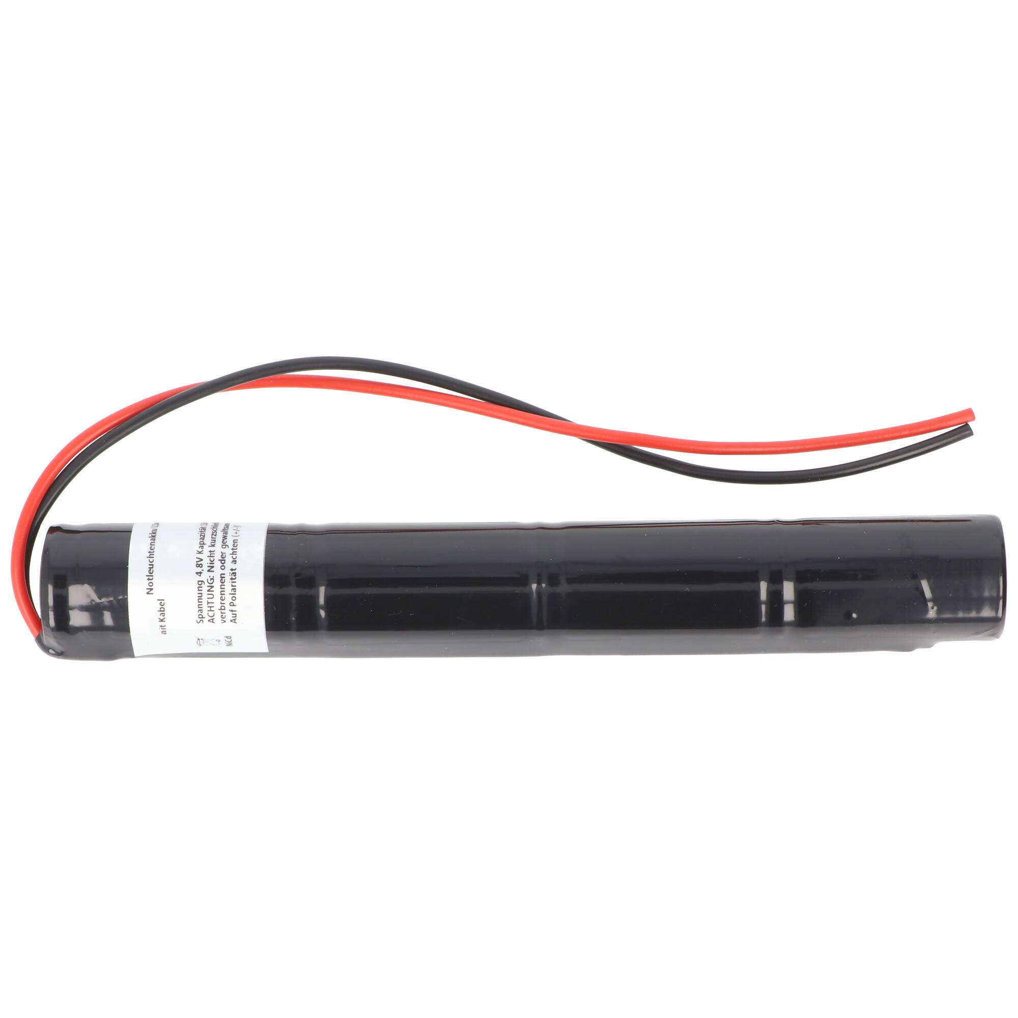 Notleuchtenakku NiCd 4,8V 1800mAh L1x4 Sub-C mit 200mm Kabel einseitig passend für 4,8 V Akku