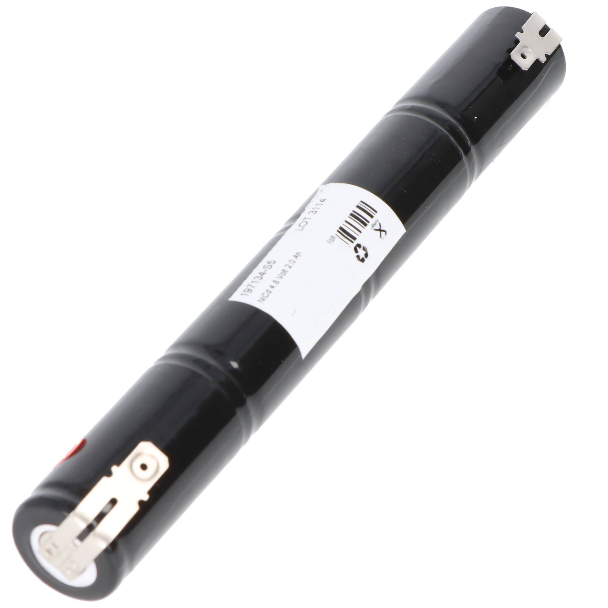 Notbeleuchtungs-Akku L1x4 Saft VNT CS mit Faston +6,3 mm -4,8 mm 4,8V, 1800mAh