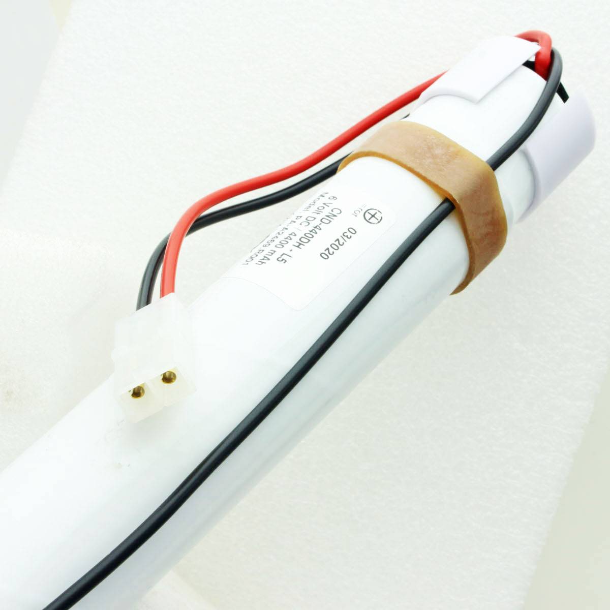 Notleuchtenakku NiCd 6,0V 4500mAh L1x5 330x37mm mit Anschlußkabel und Endkappen ersetzt Cellcon PA-A2469 R001-KF