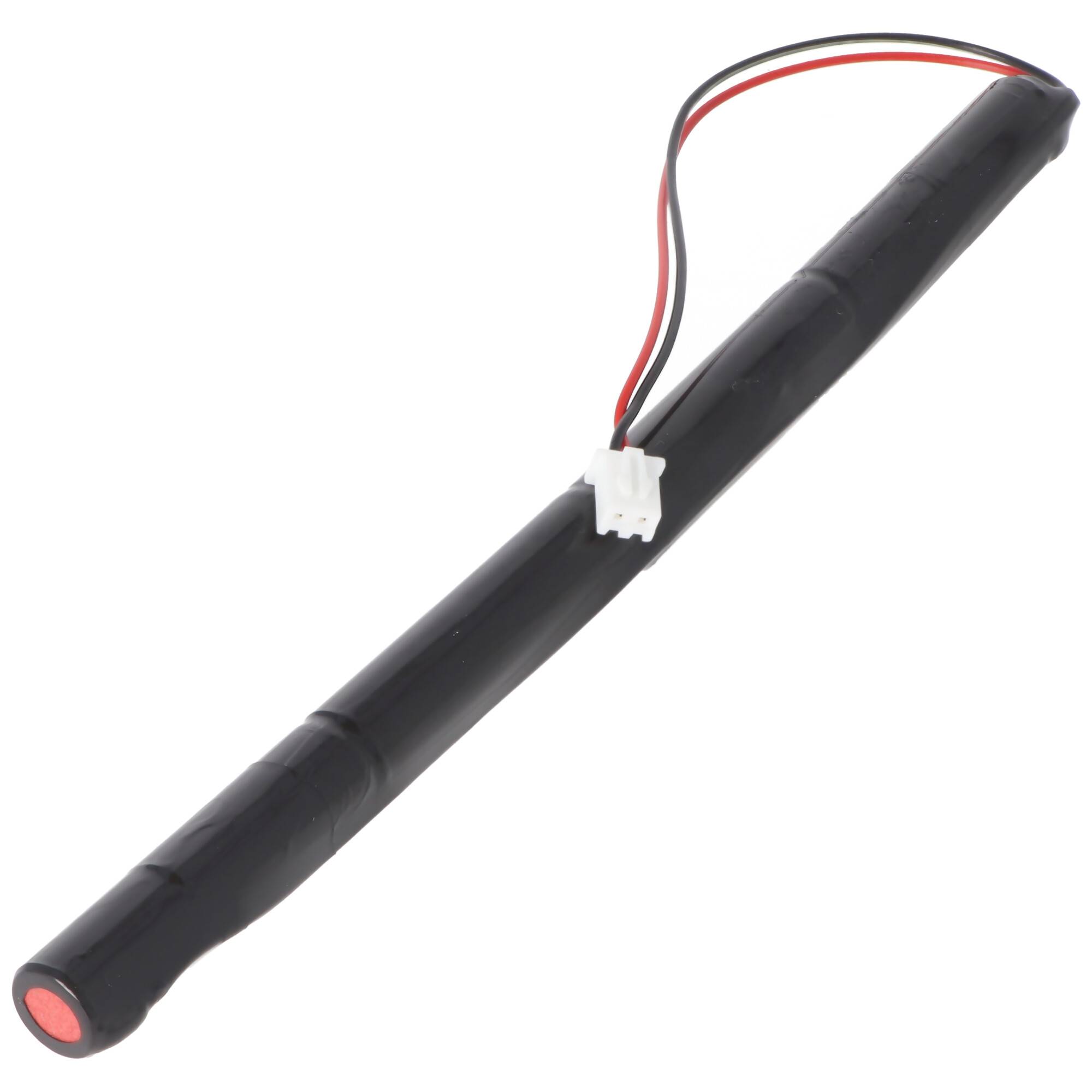 Notleuchtenakku NiMH 4,8V 600mAh L1x4 Micro AAA mit Kabel und Stecker 178x12x12mm