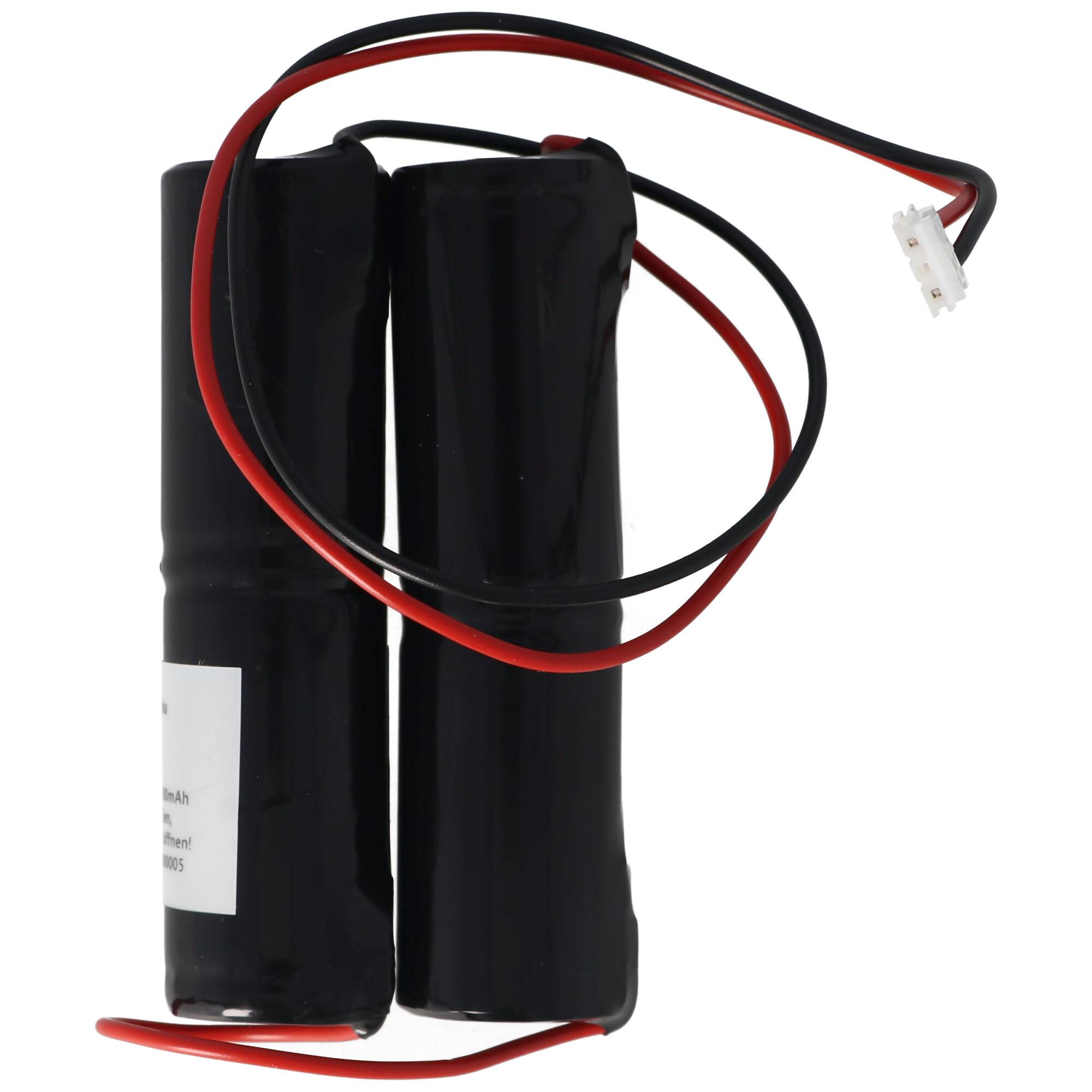 Notleuchtenakku NiMH 4,8V 3000mAh 2x L1x2 Sub-C mit Kabel Stecker