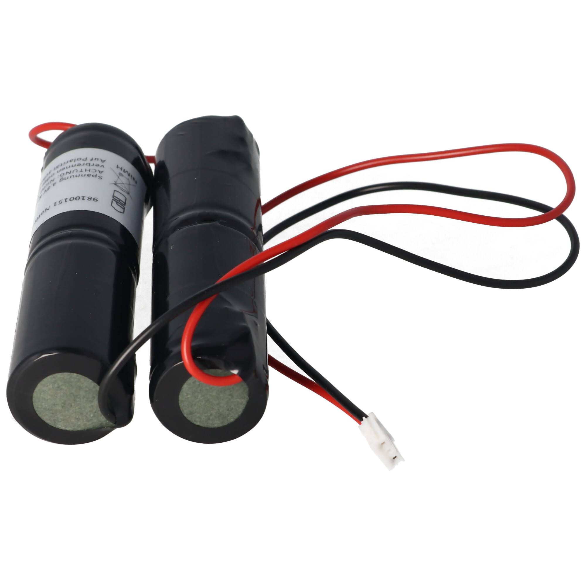 Notleuchtenakku NiMH 4,8V 3000mAh 2x L1x2 Sub-C mit Kabel Stecker