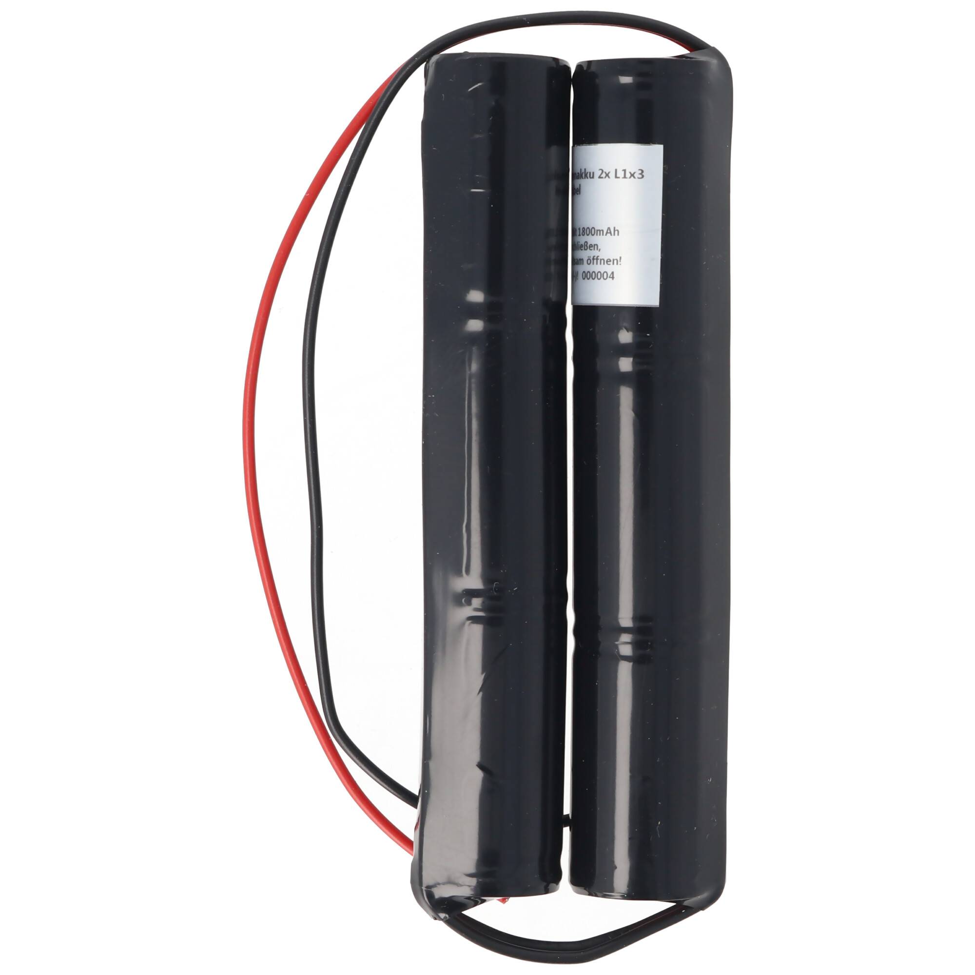 Notleuchtenakku NiCd 7,2V 1800mAh 2x L1x3 Sub-C mit 200mm Kabel