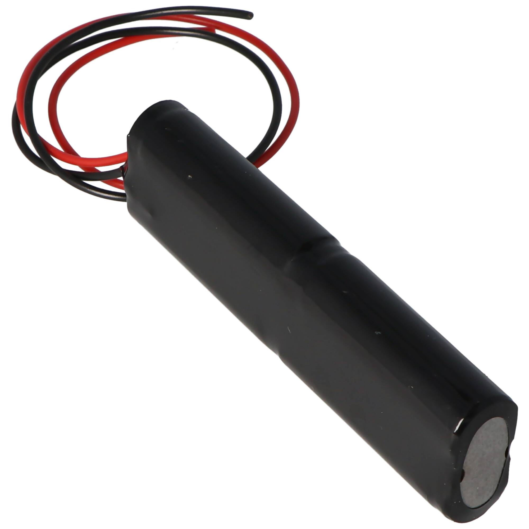 NiCd Notbeleuchtungs-Akku S2x2 4,8V 0,90Ah, Abmessungen ca. 100mm x 15mm x 30mm mit Kabel und Stecker