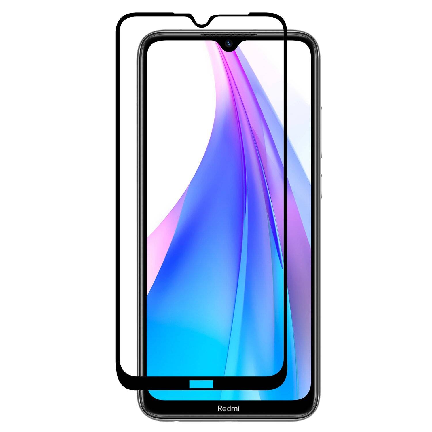 cofi1453® 5D Schutz Glas kompatibel mit XIAOMI REDMI NOTE 8T Curved Schutz Folie Vollständig Klebend und Abdeckung