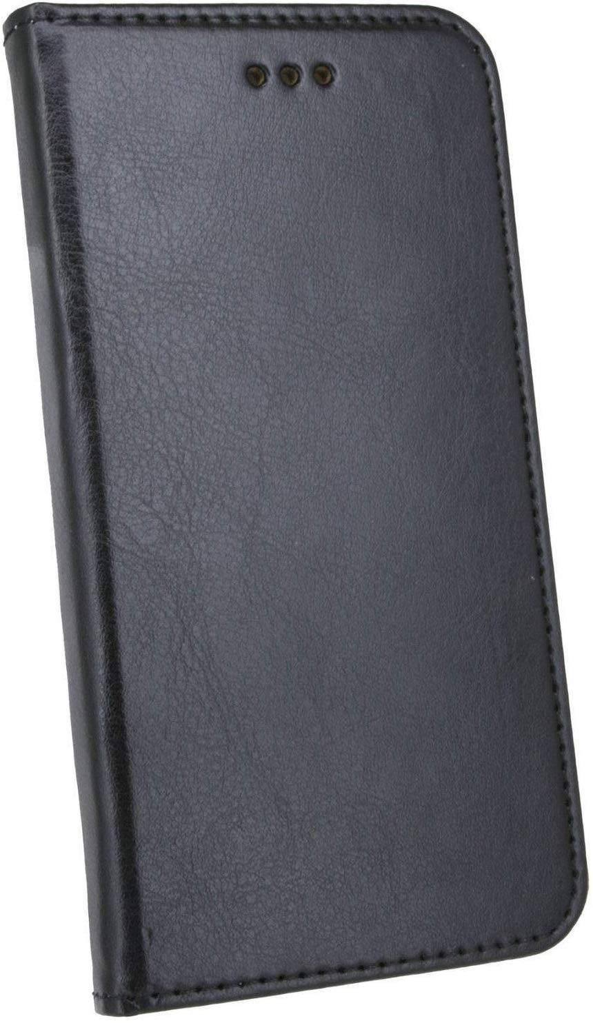 cofi1453 Elegante ECHT Leder Buch-Tasche Hülle kompatibel mit LG K20 (2019) in Schwarz Wallet Book-Style Cover Schale