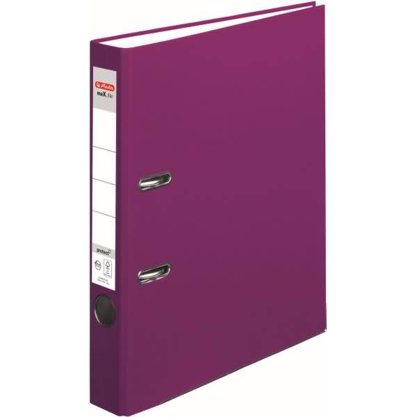 Ordner Kunststoff maX.file protect A4 5cm brombeer