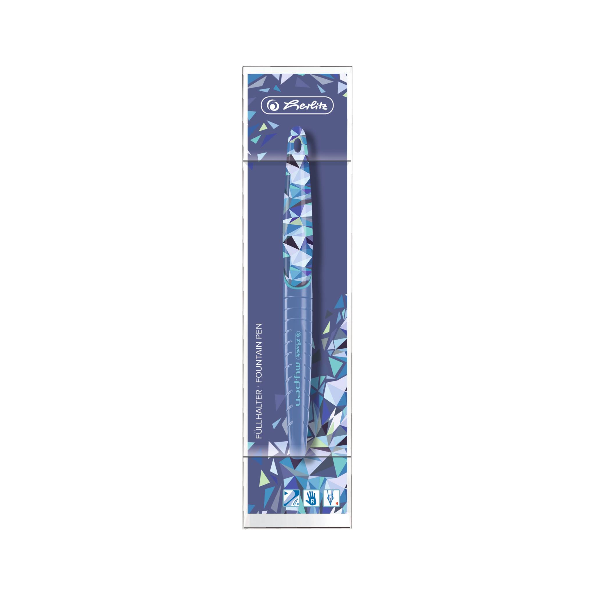 Herlitz my.pen Wild Animals, Blau, Edelstahl, Medium, Rechtshändig, 1 Stück(e)