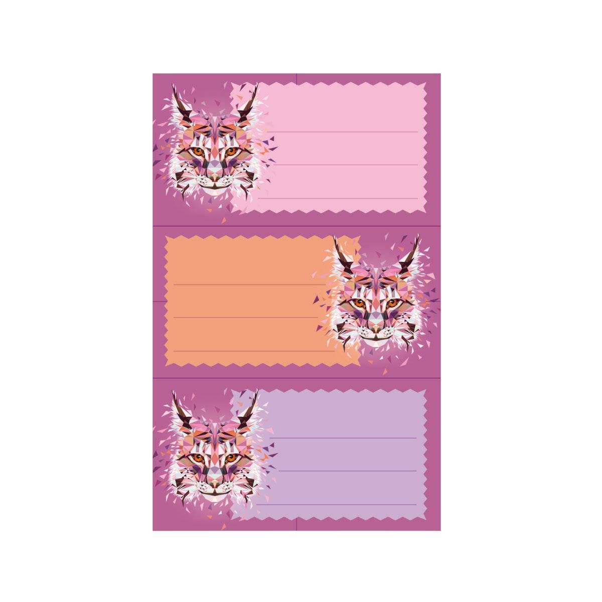 Herlitz 50028221, Orange, Pink, Violett, 125 mm, 80 mm, 9 Stück(e), 3 Stück(e), 3 Blätter