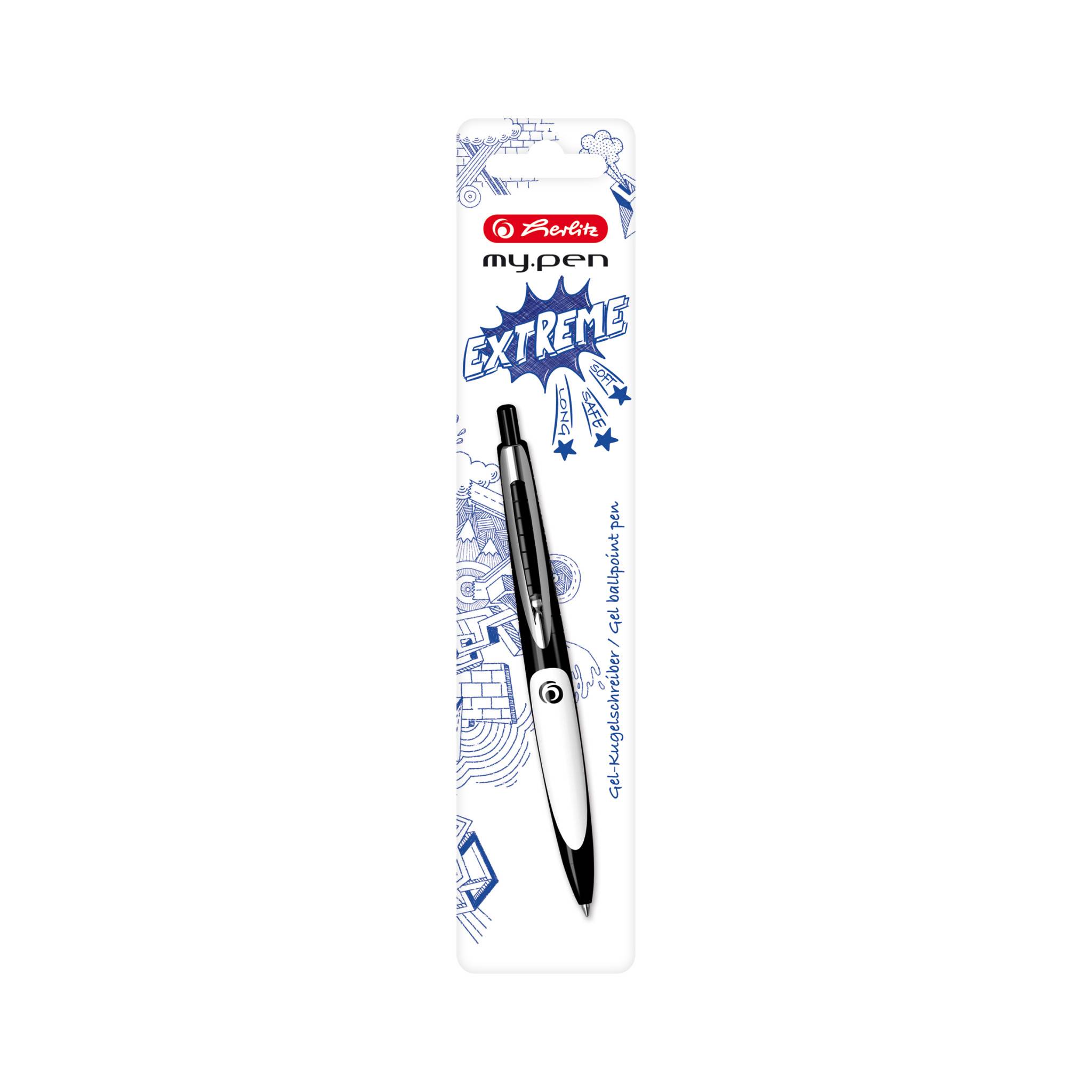 Herlitz my.pen, Clip, Clip-on-Einziehkugelschreiber, Nachfüllbar, Schwarz, 1 Stück(e)