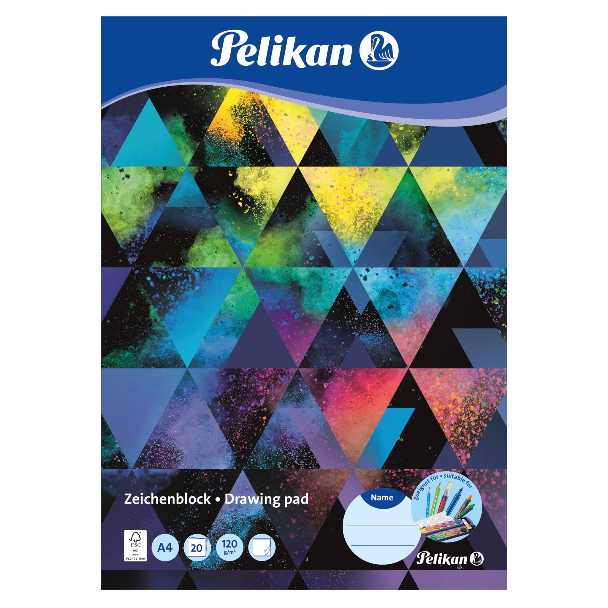 Pelikan 236782, Kunstdruckpapierblock, 120 g/m², 20 Blätter