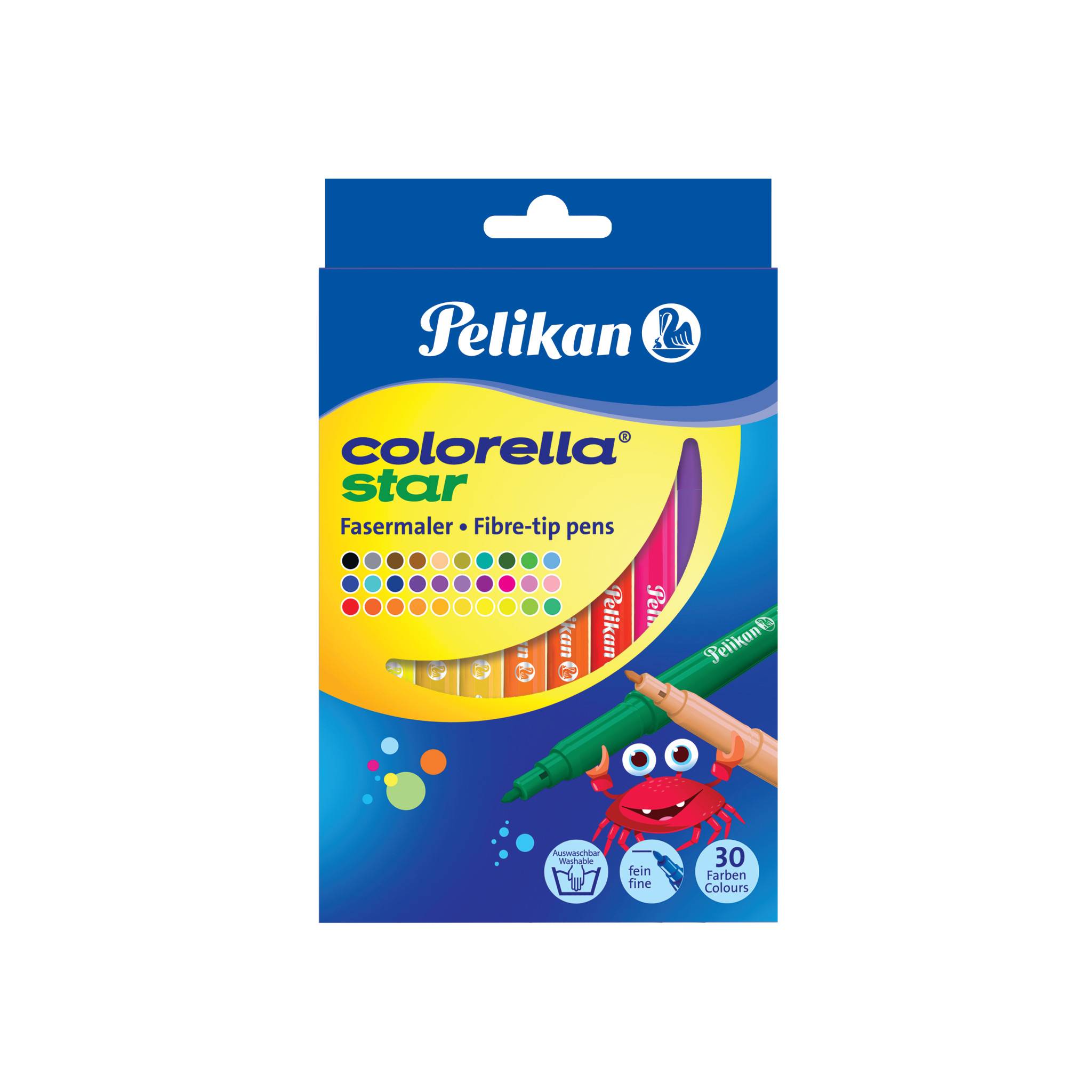 Pelikan Colorella Star C302, Fein, 30 Farben, Mehrfarbig, Rund, 30 Stück(e), Karton mit Aufhänger