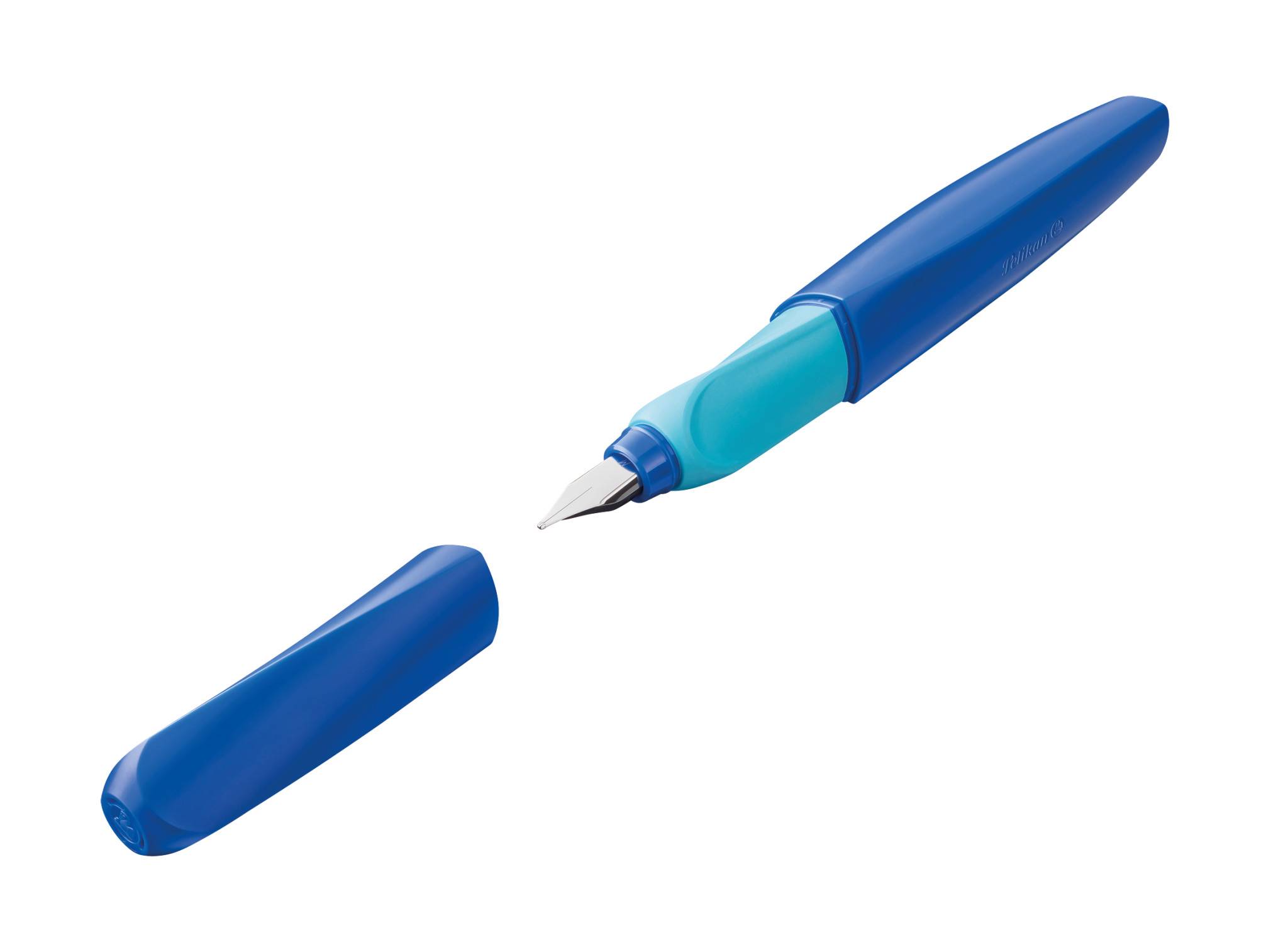 Pelikan Fp Twist P457 Deep Blue F +1 GTP in box, Blau, Rundspitze, Edelstahl, Fein, Beidhändig, Deutschland