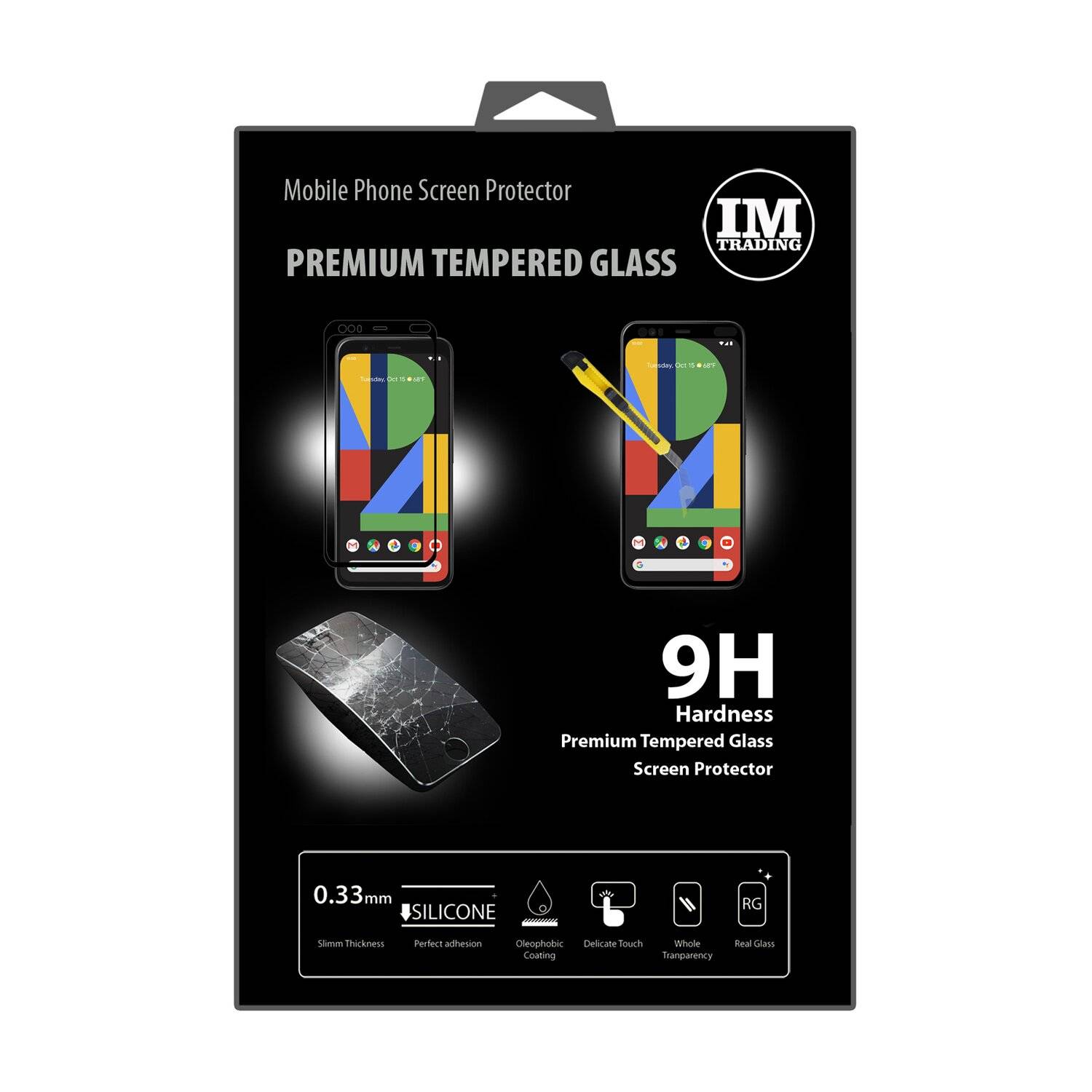 cofi1453® 5D Schutz Glas kompatibel mit GOOGLE PIXEL 4 Curved Schutz Folie Vollständig Klebend und Abdeckung