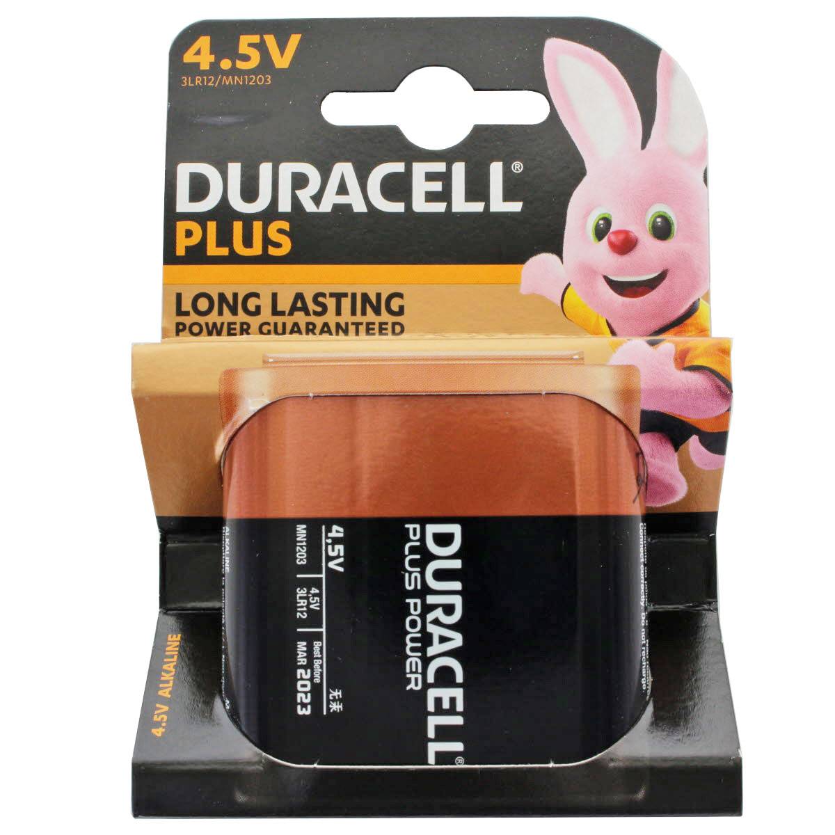DURACELL Plus 4,5 Volt MN1203 3LR12 Flachbatterie 10 Stück