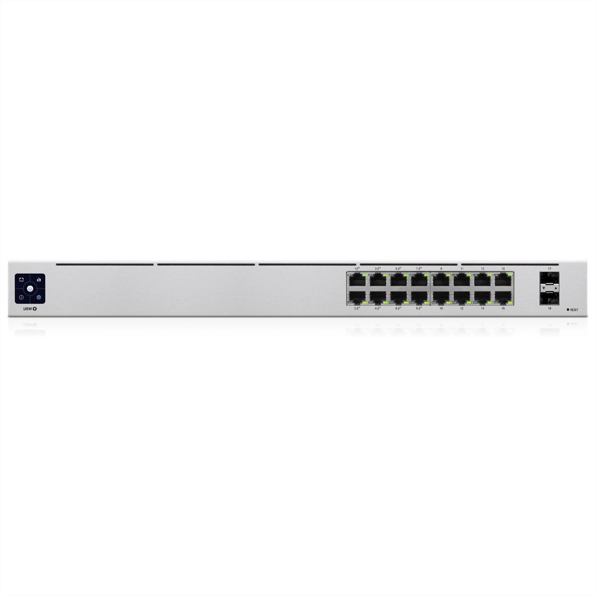 UBIQUITI USW-16-POE 802.3at Gen2 16-Port PoE-Gigabit-Switch mit SFP