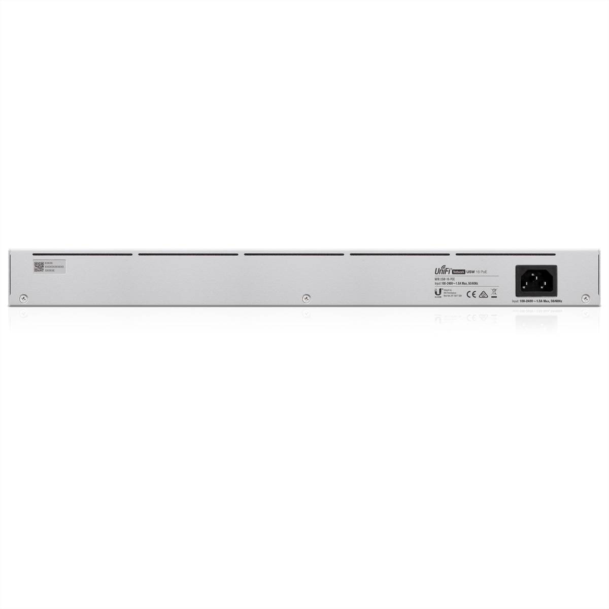 UBIQUITI USW-16-POE 802.3at Gen2 16-Port PoE-Gigabit-Switch mit SFP
