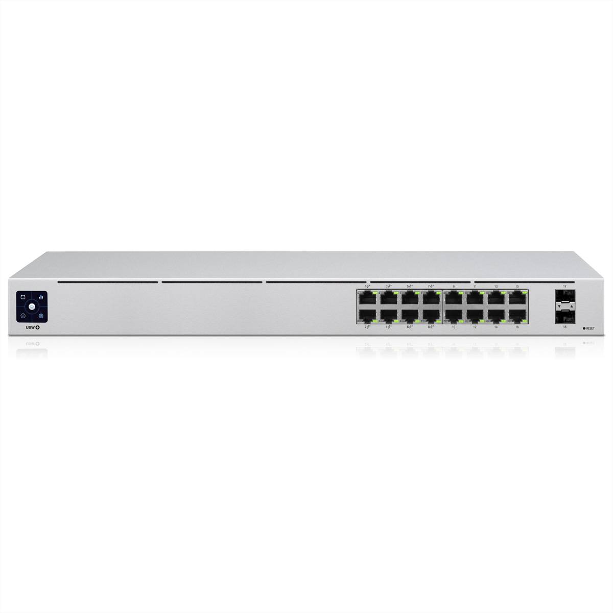 UBIQUITI USW-16-POE 802.3at Gen2 16-Port PoE-Gigabit-Switch mit SFP