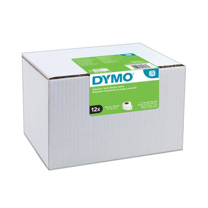 DYMO Shipping / Name Badge Labels - Klebstoff - weiß - 54 x 101 mm 2640 Etikett(en) (12 Rolle(n)
