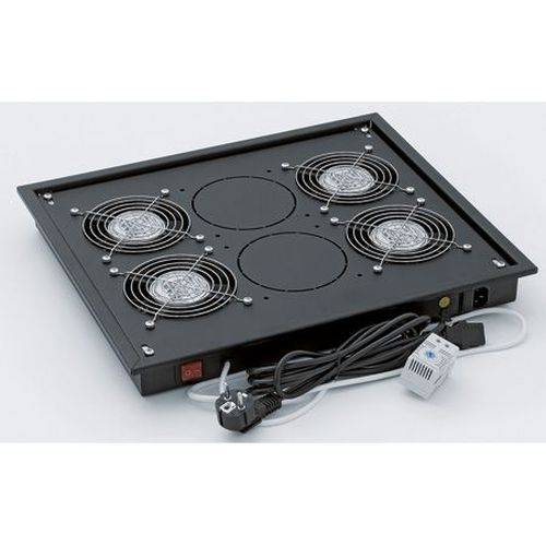 Triton Ventilationseinheit für Dach- und Bodeneinbau, 4 Lüfter, schwarz RAL 9005