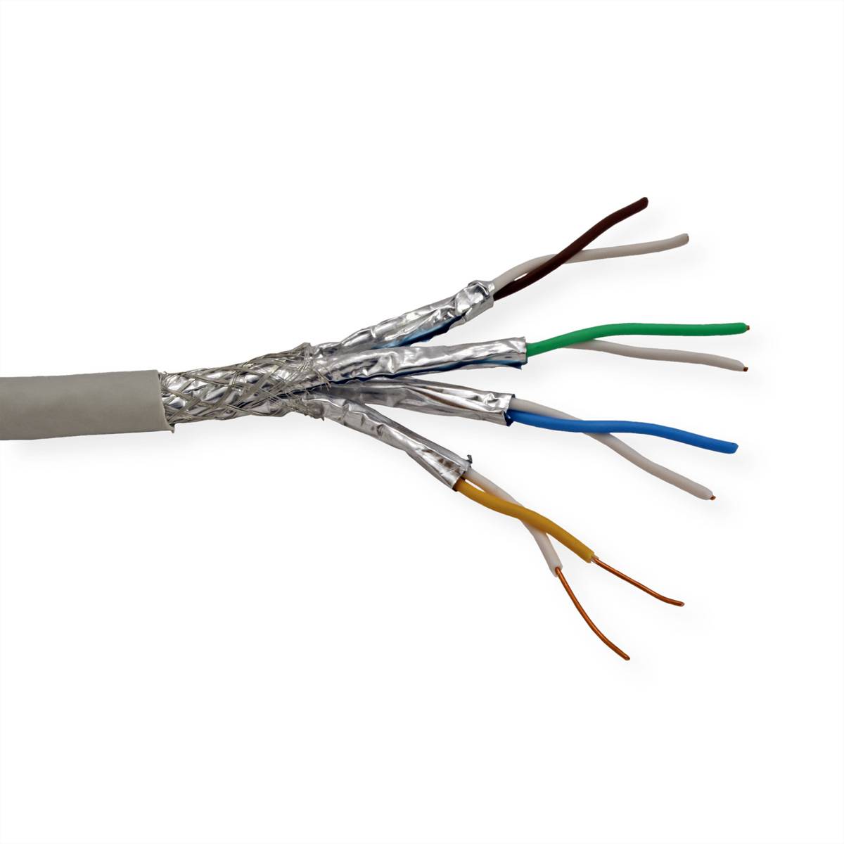 ROLINE S/FTP-(PiMF-) Kabel Cat.7 (Class F) Massivdraht, AWG23, LSOH, 300m