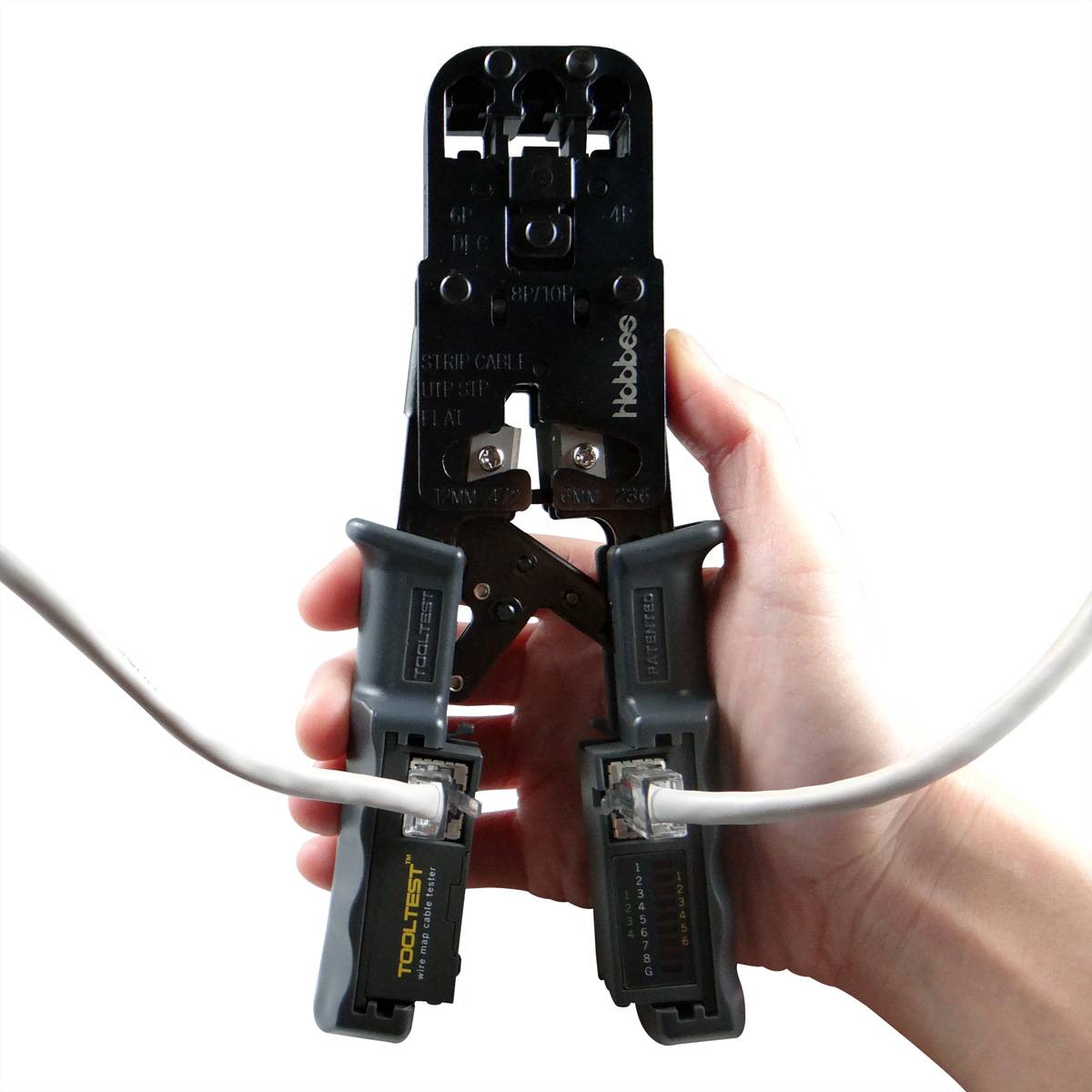 HOBBES Tooltest, Crimpzange mit Kabeltester