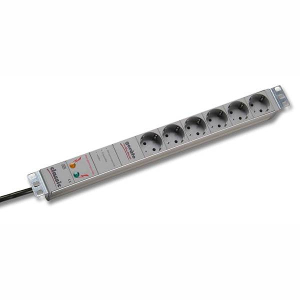 EFB Elektronik EFB-Elektronik - Steckdosenleiste (Rack - einbaufähig) - 250 V - 3600 Watt - Ausgangsanschlüsse: 6 - 1