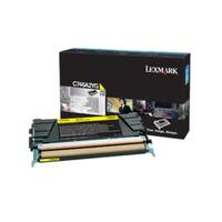 Lexmark-Druckertoner-Patrone vor ihrer Einzelhandelsverpackung auf weißem Hintergrund.