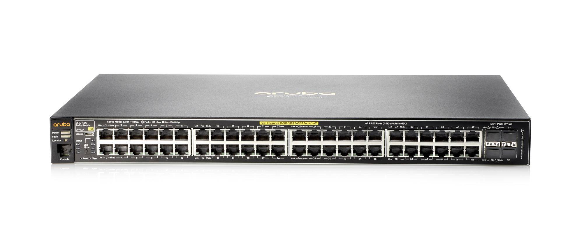HPE Aruba 2530-48G-PoE+ - Switch - managed - 48 x 10/100/1000 (PoE+)