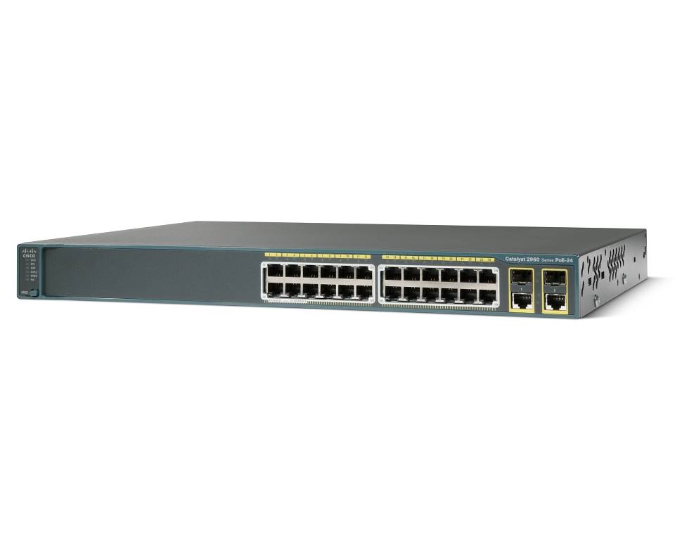 Cisco Catalyst 2960-Plus 24LC-L - Switch - managed - 16 x 10/100 + 8 x 10/100 (PoE)