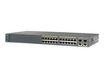 Cisco Catalyst 2960-Plus 24LC-S - Switch - managed - 24 x 10/100 + 2 x Kombi-Gigabit-SFP - an Rack montierbar - PoE (123 W)