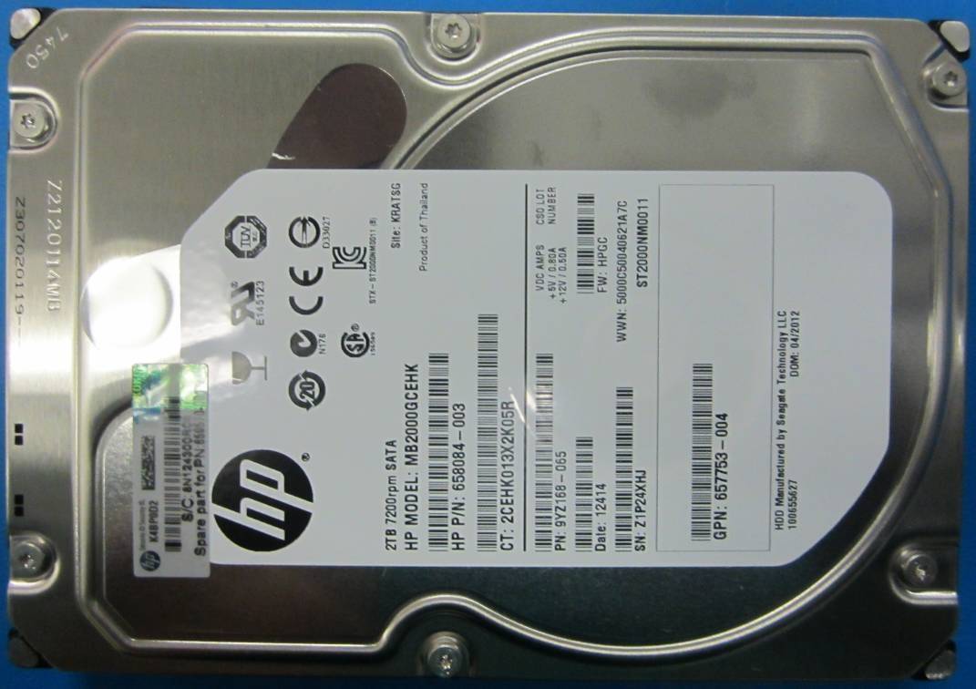 HPE Midline - Festplatte - 2 TB - intern - 3.5" LFF (8.9 cm LFF)
