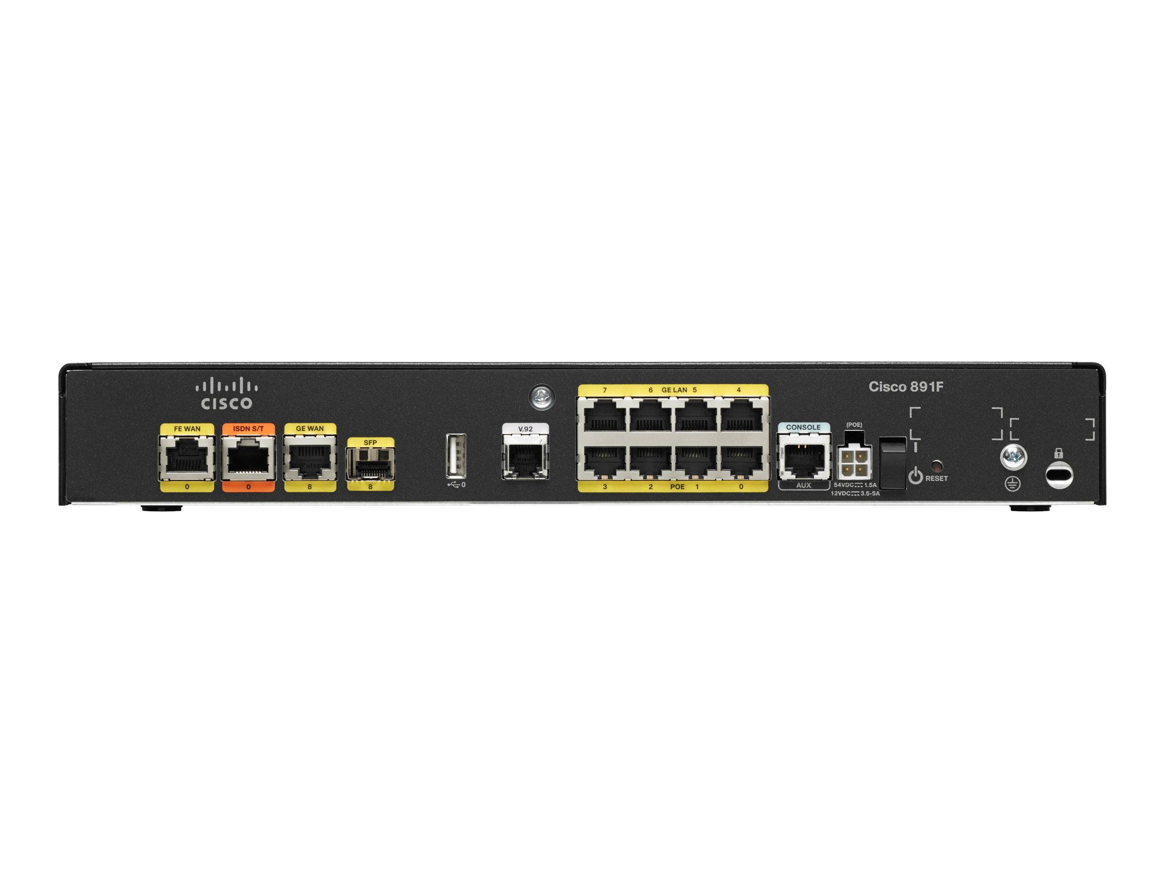 Cisco 891F - Router - ISDN/Mdm - 8-Port-Switch