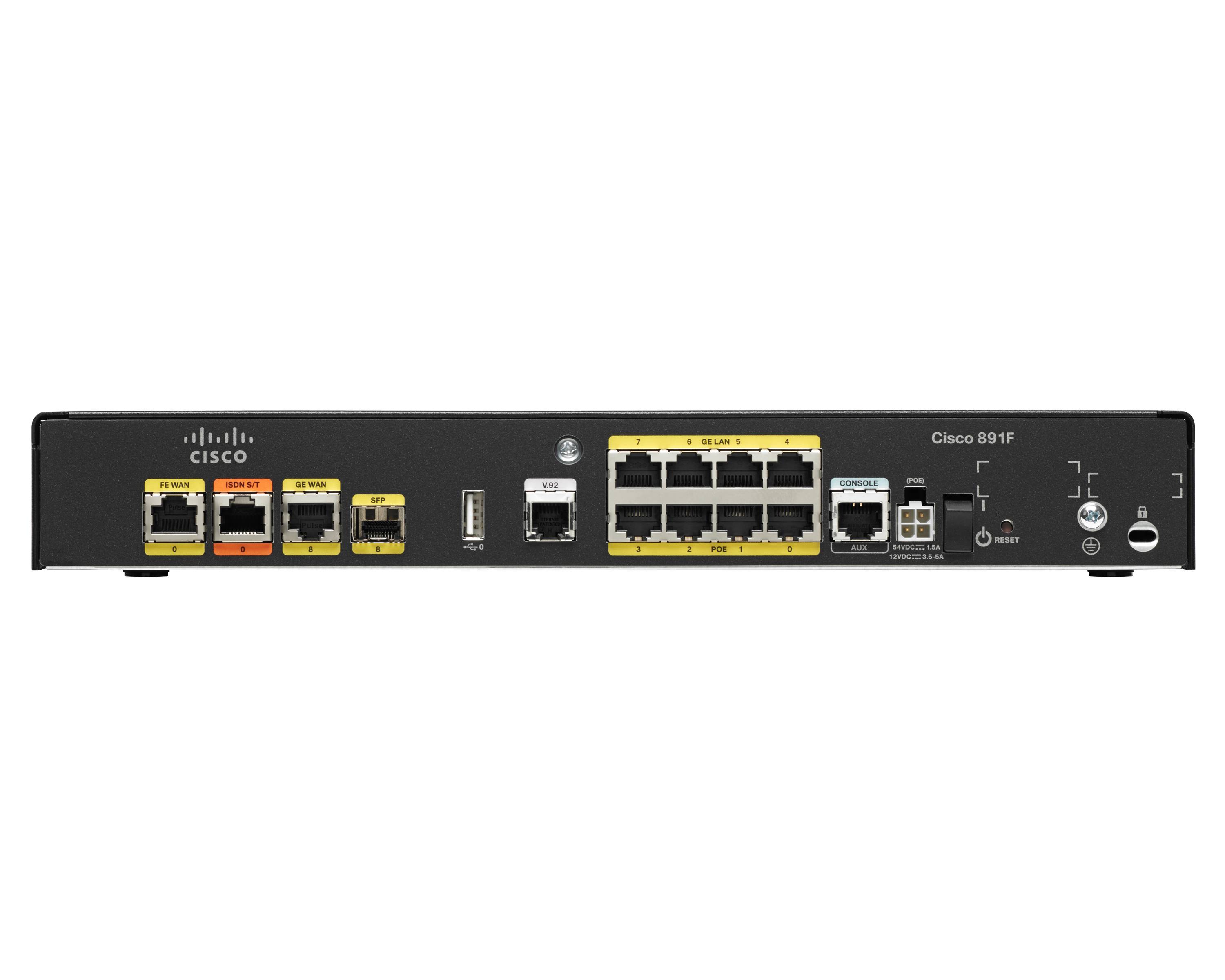 Cisco 891F - Router - ISDN/Mdm - 8-Port-Switch