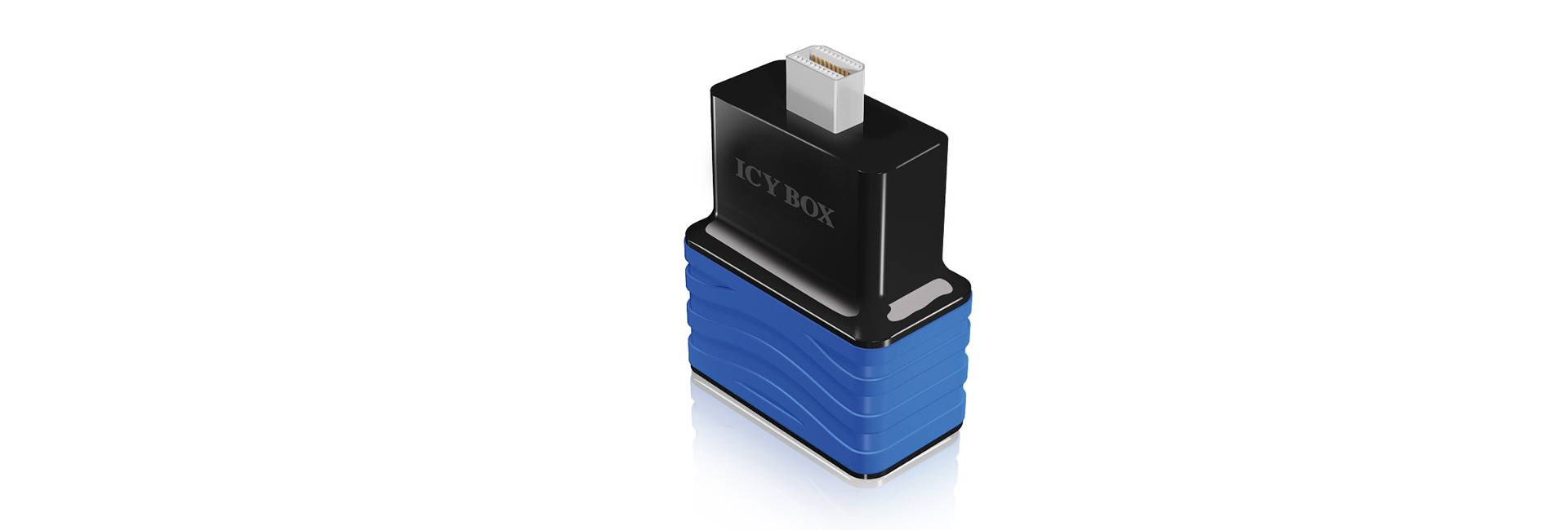 Adapter IcyBox 1x Mini DisplayPort Stecker -> 1x VGA Buchse