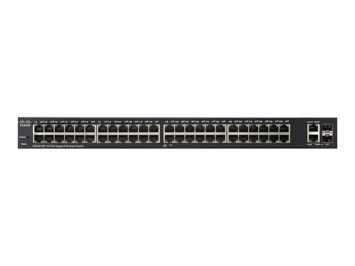 Cisco 220 Series SG220-50P - Switch - managed - 48 x 10/100/1000 (PoE)