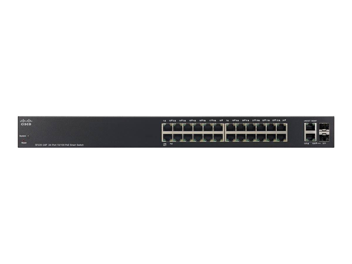 Cisco 220 Series SF220-24P - Switch - managed - 24 x 10/100 (PoE)