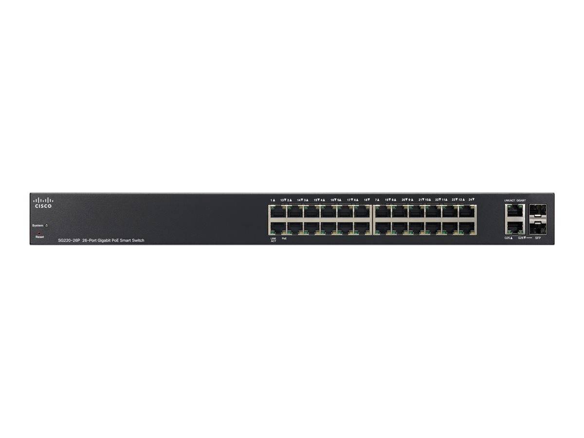 Cisco 220 Series SG220-26P - Switch - managed - 24 x 10/100/1000 (PoE)