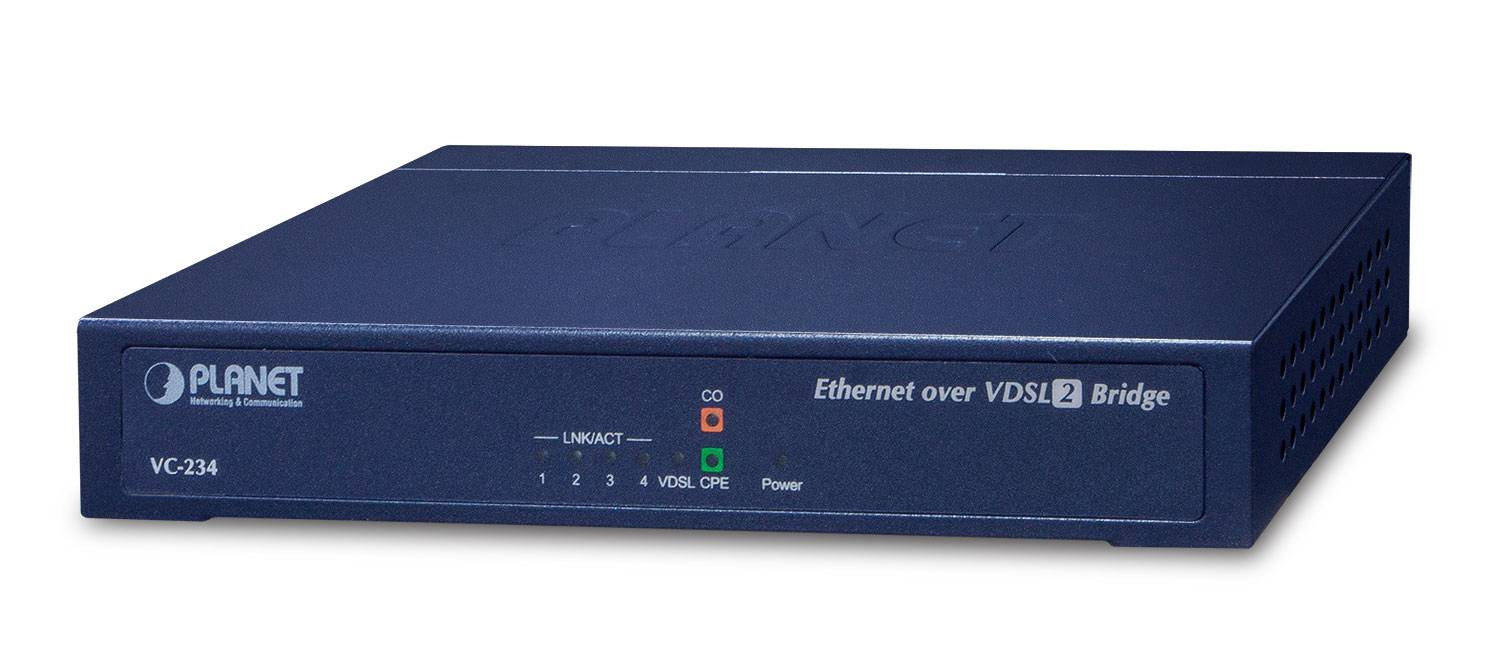 Planet VC-234 - - Router - - DSL-Modem 4-Port-Switch - 4-Port Ethernet over VDSL