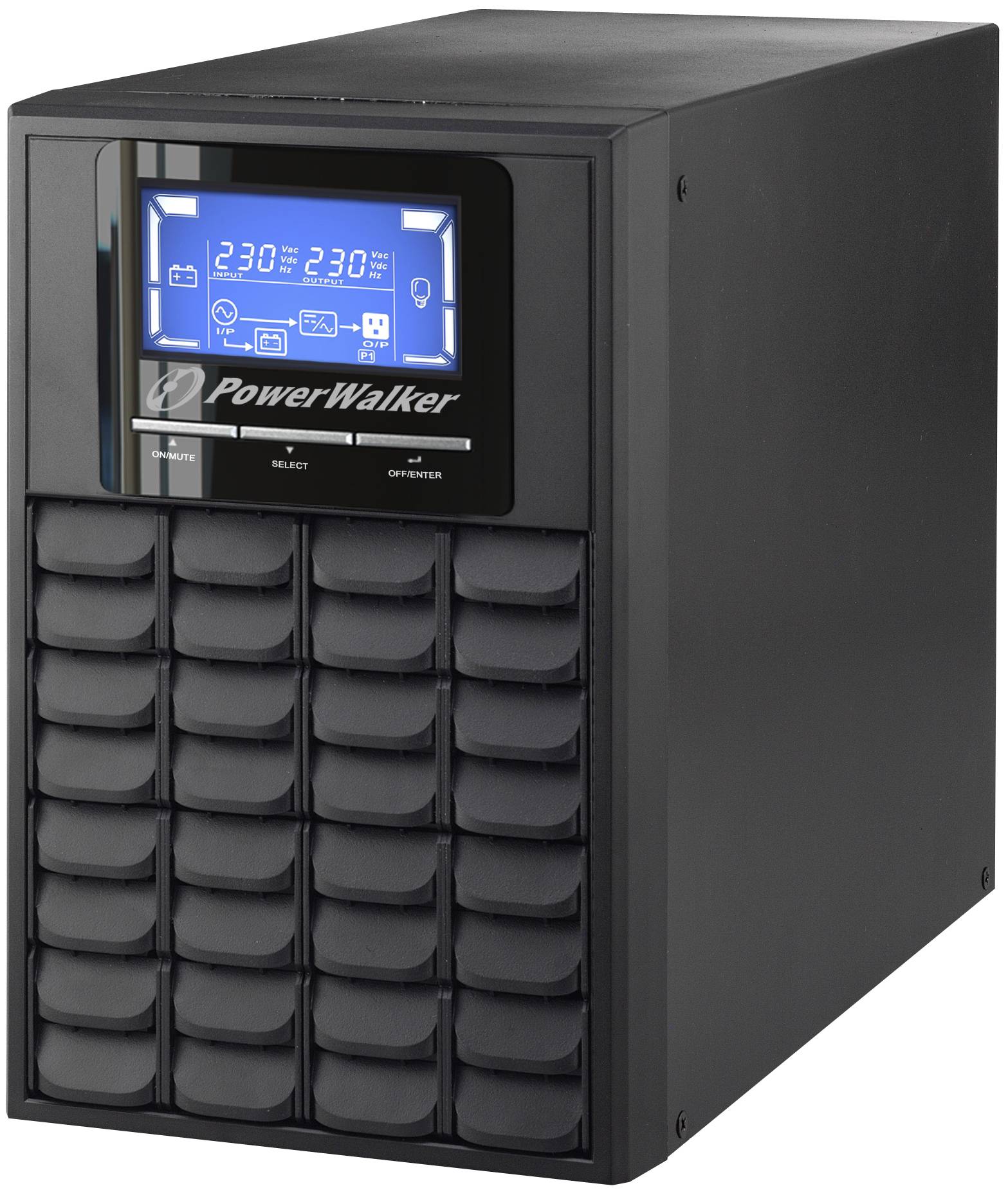 PowerWalker VFI 1000C LCD - USV - 800 Watt - 1000 VA 9 Ah